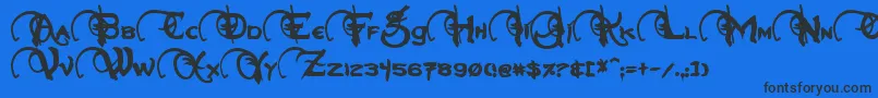 NeverwinterBold Font – Black Fonts on Blue Background