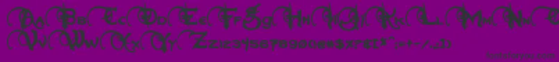 Fonte NeverwinterBold – fontes pretas em um fundo violeta
