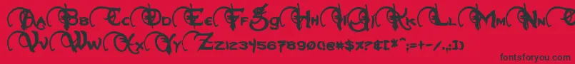 NeverwinterBold Font – Black Fonts on Red Background