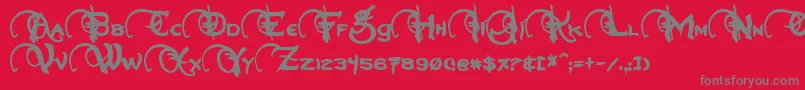 NeverwinterBold Font – Gray Fonts on Red Background