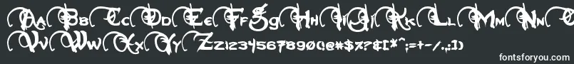 NeverwinterBold-fontti – valkoiset fontit mustalla taustalla