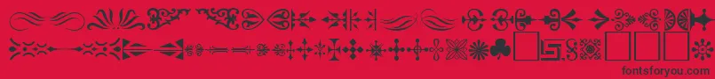 Ornament ffy Font – Black Fonts on Red Background