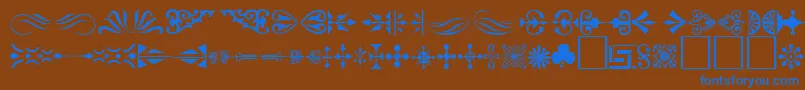 Шрифт Ornament ffy – синие шрифты на коричневом фоне