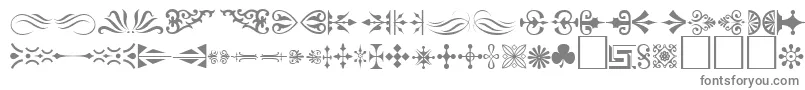 Ornament ffy-Schriftart – Graue Schriften auf weißem Hintergrund