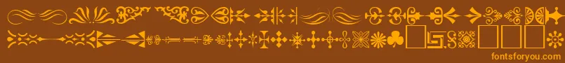 Ornament ffy Font – Orange Fonts on Brown Background