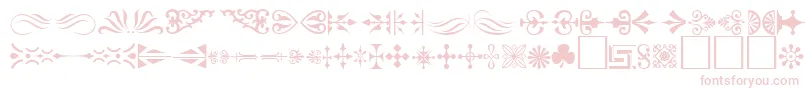 Czcionka Ornament ffy – różowe czcionki na białym tle