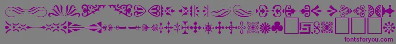 Ornament ffy Font – Purple Fonts on Gray Background