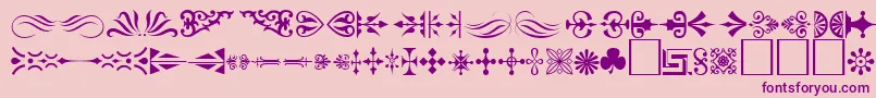 フォントOrnament ffy – ピンクの背景に紫のフォント