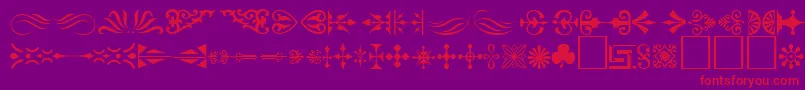 Fonte Ornament ffy – fontes vermelhas em um fundo violeta