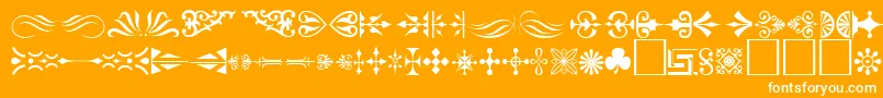 Ornament ffy Font – White Fonts on Orange Background