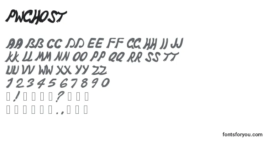 Pwghost Font – alphabet, numbers, special characters