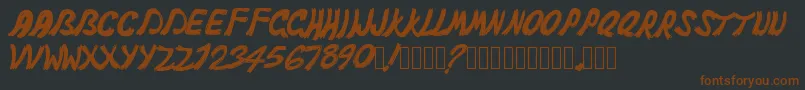 Pwghost Font – Brown Fonts on Black Background