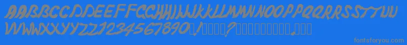 Pwghost Font – Gray Fonts on Blue Background