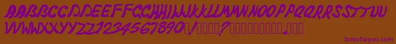 Pwghost Font – Purple Fonts on Brown Background