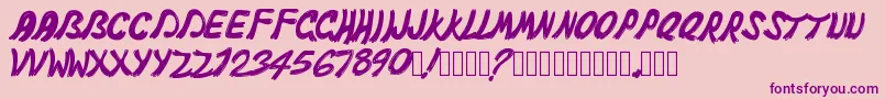 Pwghost Font – Purple Fonts on Pink Background