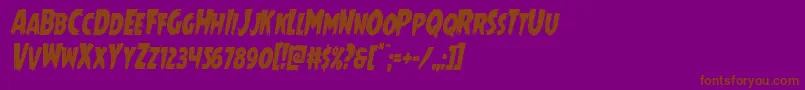 Mrsmonstercondital Font – Brown Fonts on Purple Background