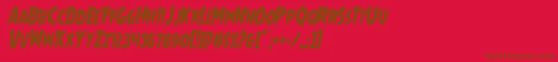 Mrsmonstercondital Font – Brown Fonts on Red Background