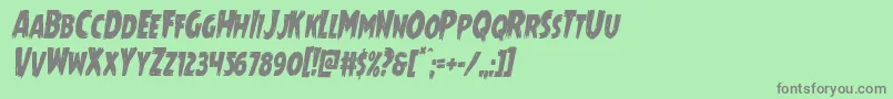 Mrsmonstercondital Font – Gray Fonts on Green Background