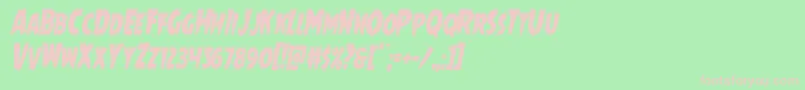 Mrsmonstercondital Font – Pink Fonts on Green Background