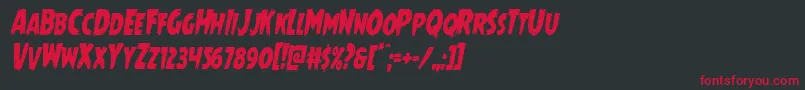 Mrsmonstercondital Font – Red Fonts on Black Background