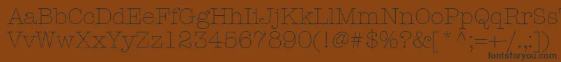 KeyboardLightSsiLight Font – Black Fonts on Brown Background