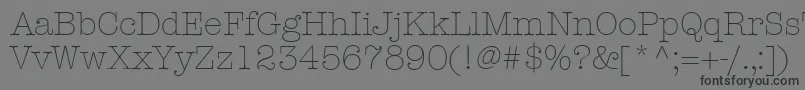 KeyboardLightSsiLight Font – Black Fonts on Gray Background