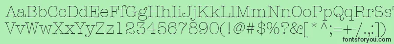 フォントKeyboardLightSsiLight – 緑の背景に黒い文字