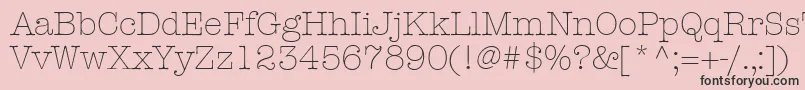 KeyboardLightSsiLight-Schriftart – Schwarze Schriften auf rosa Hintergrund