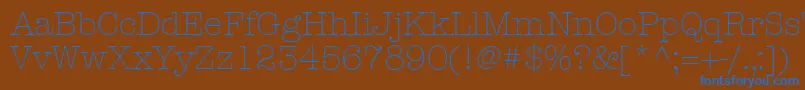Шрифт KeyboardLightSsiLight – синие шрифты на коричневом фоне