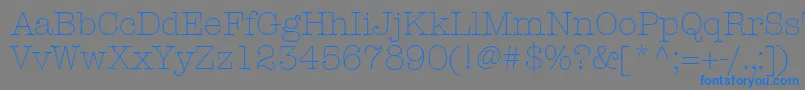 KeyboardLightSsiLight Font – Blue Fonts on Gray Background