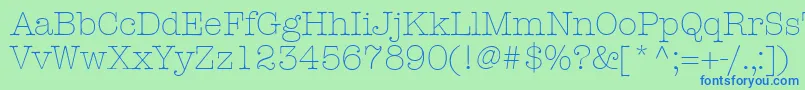 KeyboardLightSsiLight Font – Blue Fonts on Green Background