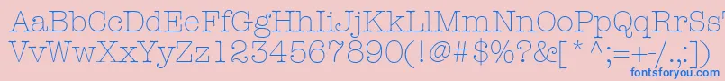 KeyboardLightSsiLight Font – Blue Fonts on Pink Background