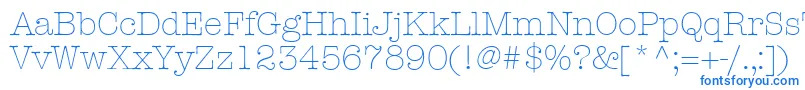 Шрифт KeyboardLightSsiLight – синие шрифты на белом фоне