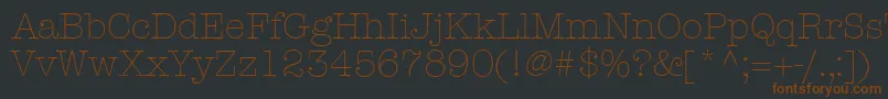 KeyboardLightSsiLight Font – Brown Fonts on Black Background