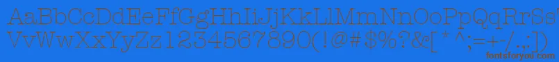 KeyboardLightSsiLight Font – Brown Fonts on Blue Background