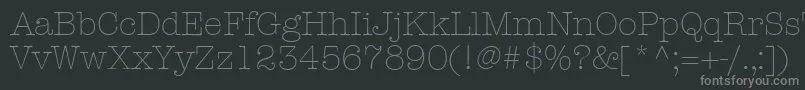KeyboardLightSsiLight Font – Gray Fonts on Black Background