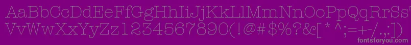 フォントKeyboardLightSsiLight – 紫の背景に灰色の文字