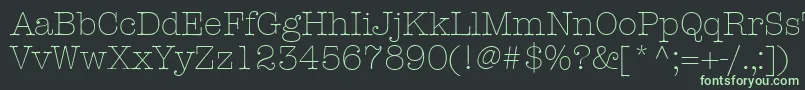 KeyboardLightSsiLight Font – Green Fonts on Black Background