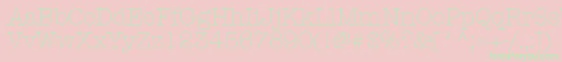 Fonte KeyboardLightSsiLight – fontes verdes em um fundo rosa