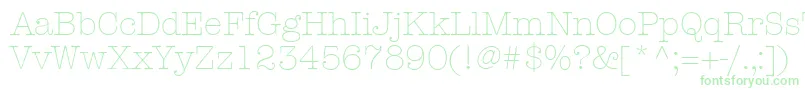 KeyboardLightSsiLight-fontti – vihreät fontit valkoisella taustalla
