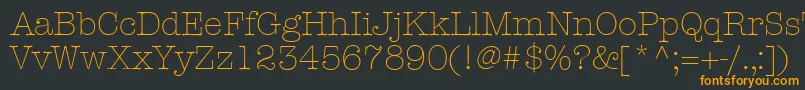 フォントKeyboardLightSsiLight – 黒い背景にオレンジの文字
