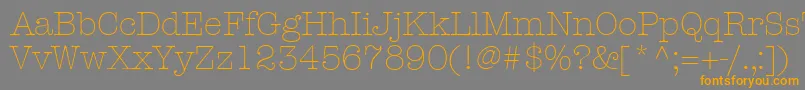 KeyboardLightSsiLight Font – Orange Fonts on Gray Background