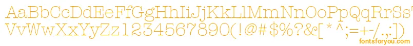 KeyboardLightSsiLight-Schriftart – Orangefarbene Schriften auf weißem Hintergrund