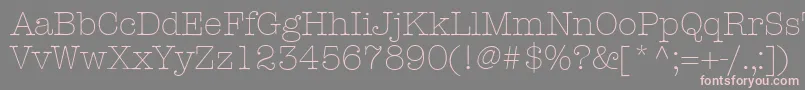 KeyboardLightSsiLight-fontti – vaaleanpunaiset fontit harmaalla taustalla