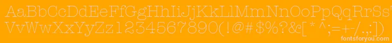 KeyboardLightSsiLight Font – Pink Fonts on Orange Background