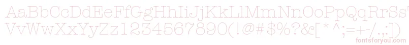 KeyboardLightSsiLight-Schriftart – Rosa Schriften auf weißem Hintergrund