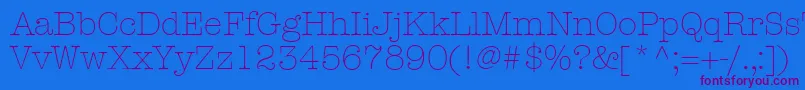 KeyboardLightSsiLight-Schriftart – Violette Schriften auf blauem Hintergrund