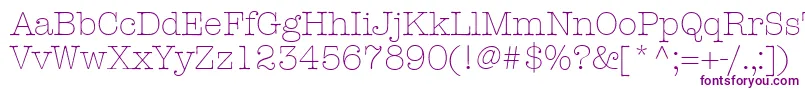 KeyboardLightSsiLight-fontti – violetit fontit valkoisella taustalla