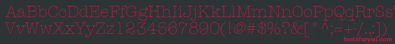 Шрифт KeyboardLightSsiLight – красные шрифты на чёрном фоне