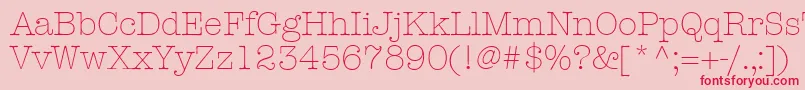KeyboardLightSsiLight Font – Red Fonts on Pink Background